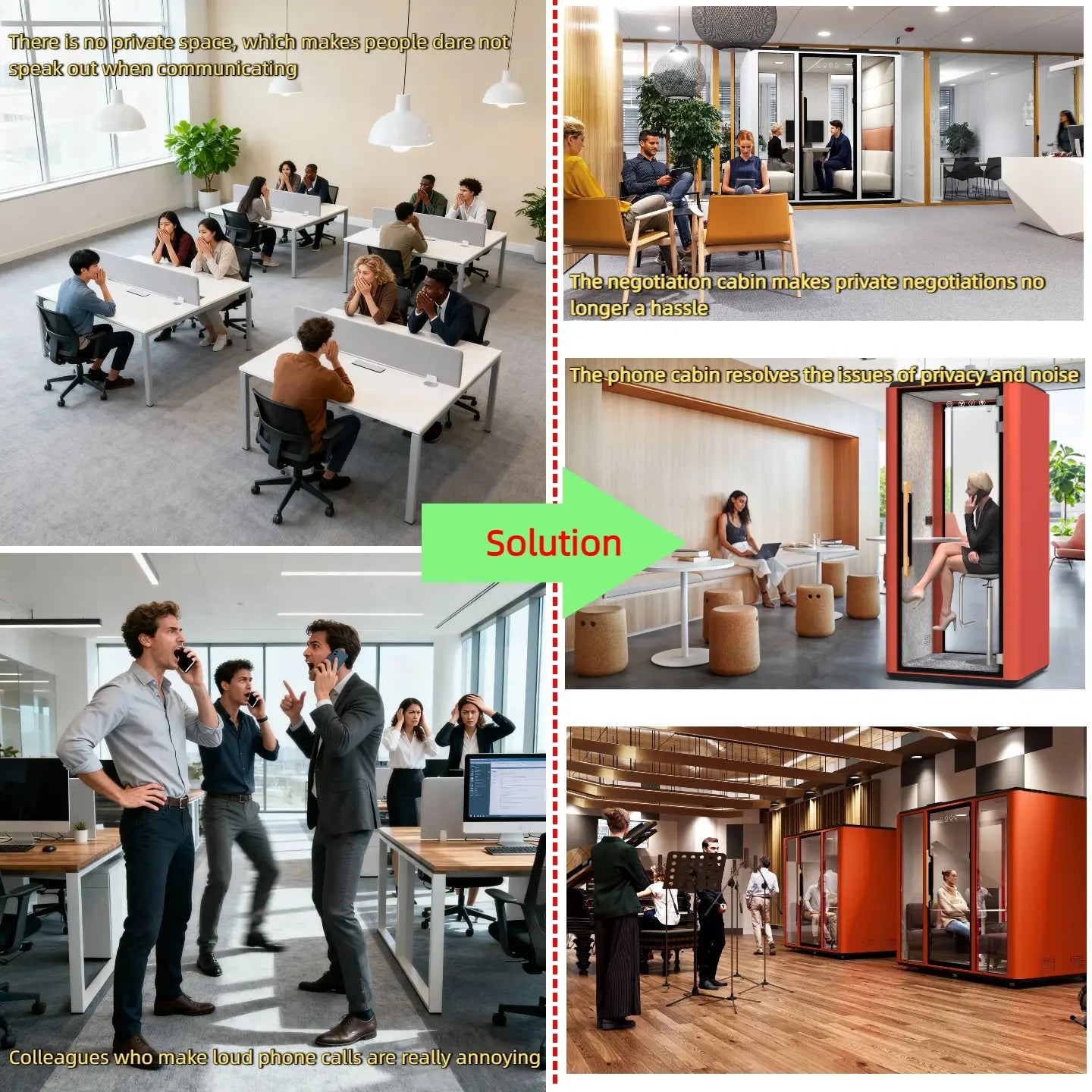 Soundproof pod Sofa Phone booth Conference pod Music recording studio Booth Office pod Movable conference sound booth