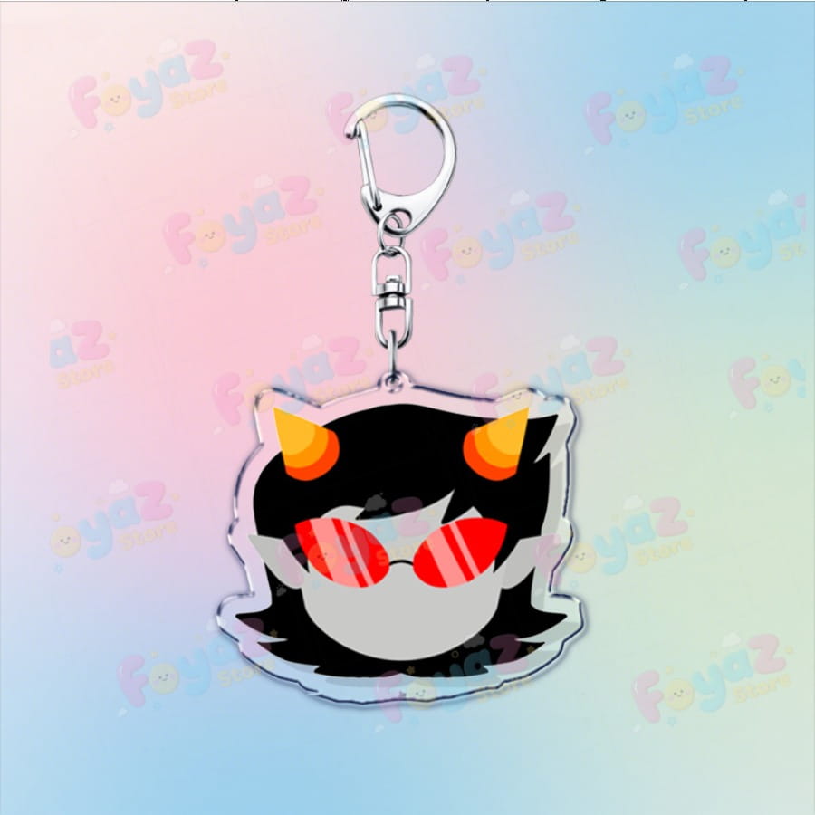 Cartoon Homestuck Keychain Accessories Bag Charms Dave Strider John Egbert Karkat Gamer Keyrings Jewelry Fans Freinds Gift