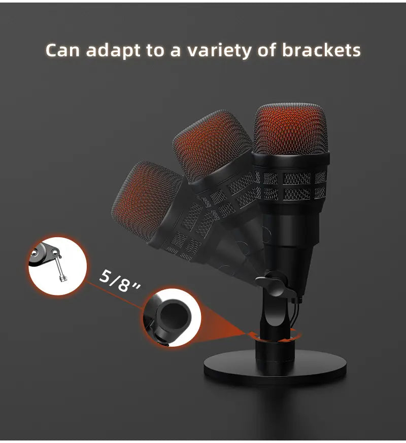 Computer Microphone For PC Mac notebook Podcast USB Microphone For Live Streaming Karaoke Noise Cancelling Gaming Condenser Mic