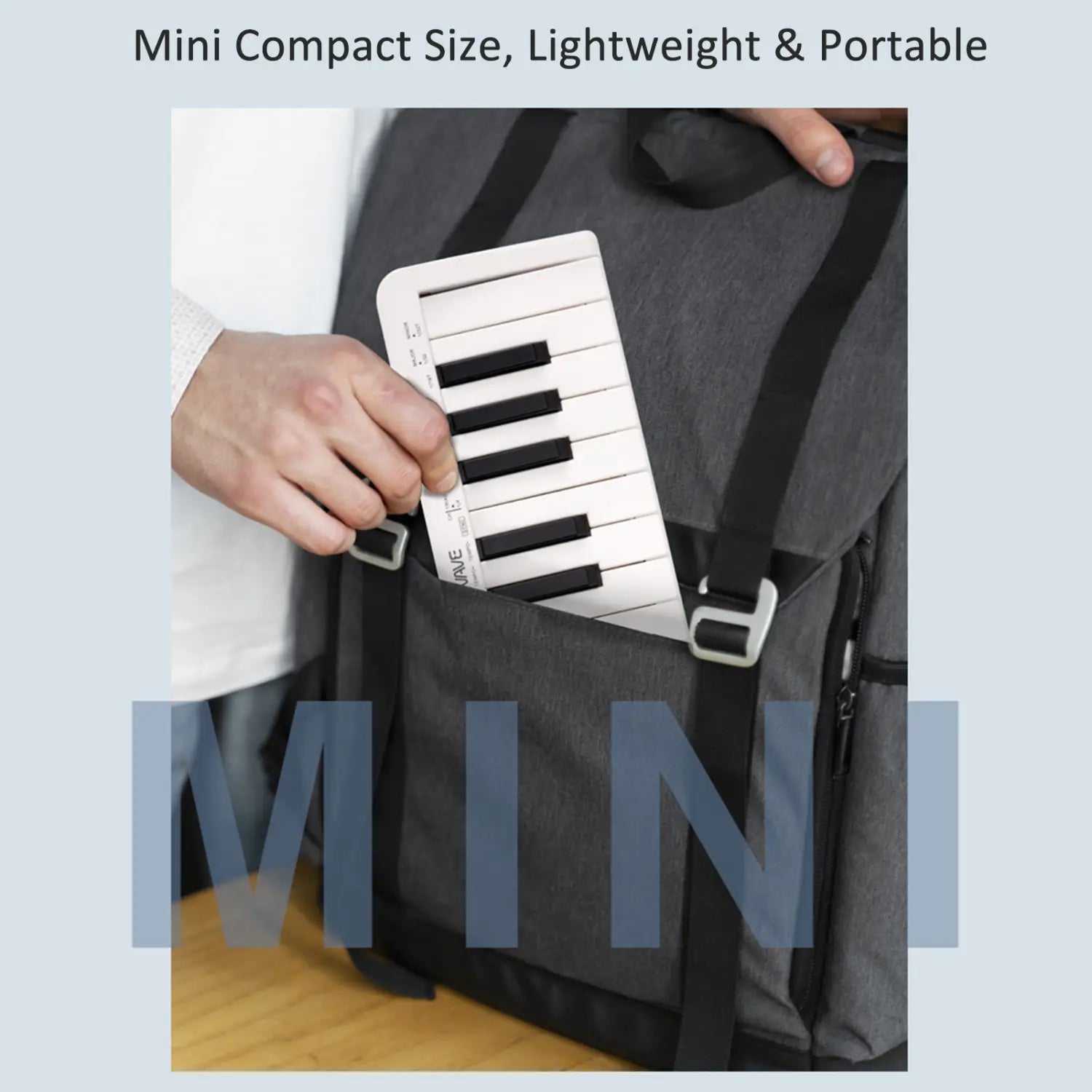 M-VAVE SMK-25mini MIDI Keyboard Rechargeable 25-Key MIDI Control Keyboard with 25 Velocity Sensitive Keys 1 Knob
