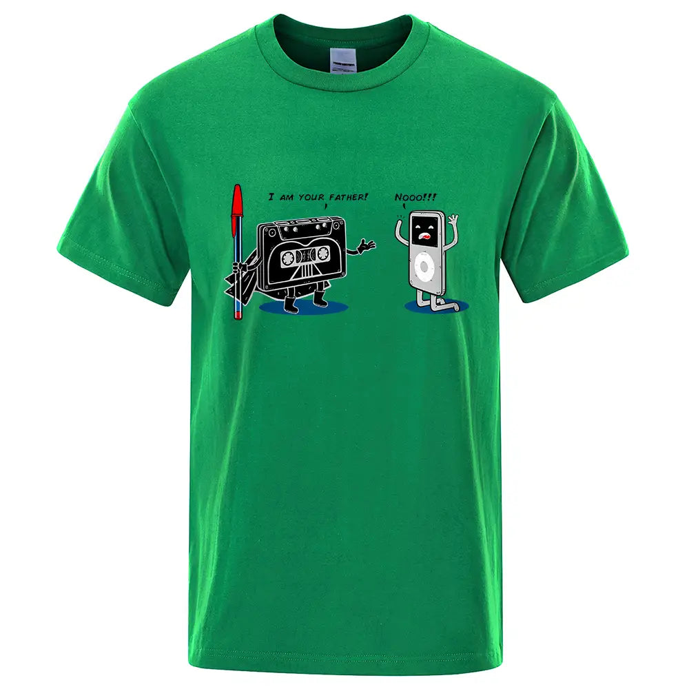 Funny Music Player Male Tops Summer Loose T-Shirt Cotton Crewneck T-Shirt Hip Hop Tee Clothes High Quality T-Shirts Man New
