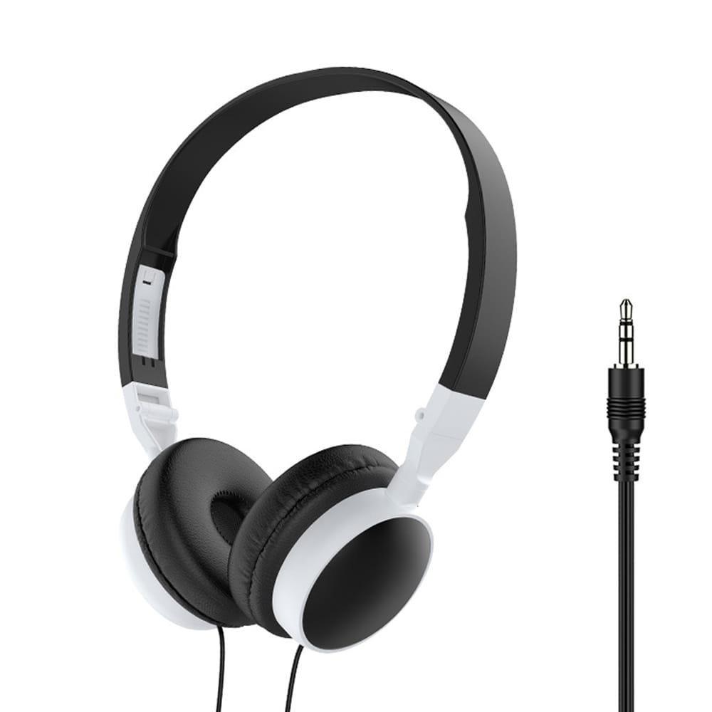 3.5mm Wired Headphones Foldable Adjustable Headphones Bass Stereo Fashion Music Earphones Supplies for MP3 Host All Smartphones