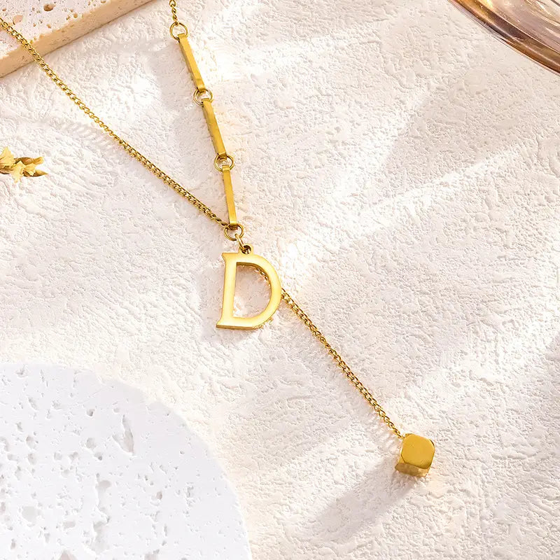 Fashion Letter Good Luck Butterfly Titanium Steel Choker Necklace For Woman Gothic Jewelry Hip Hop Party Sexy Clavicle Chain