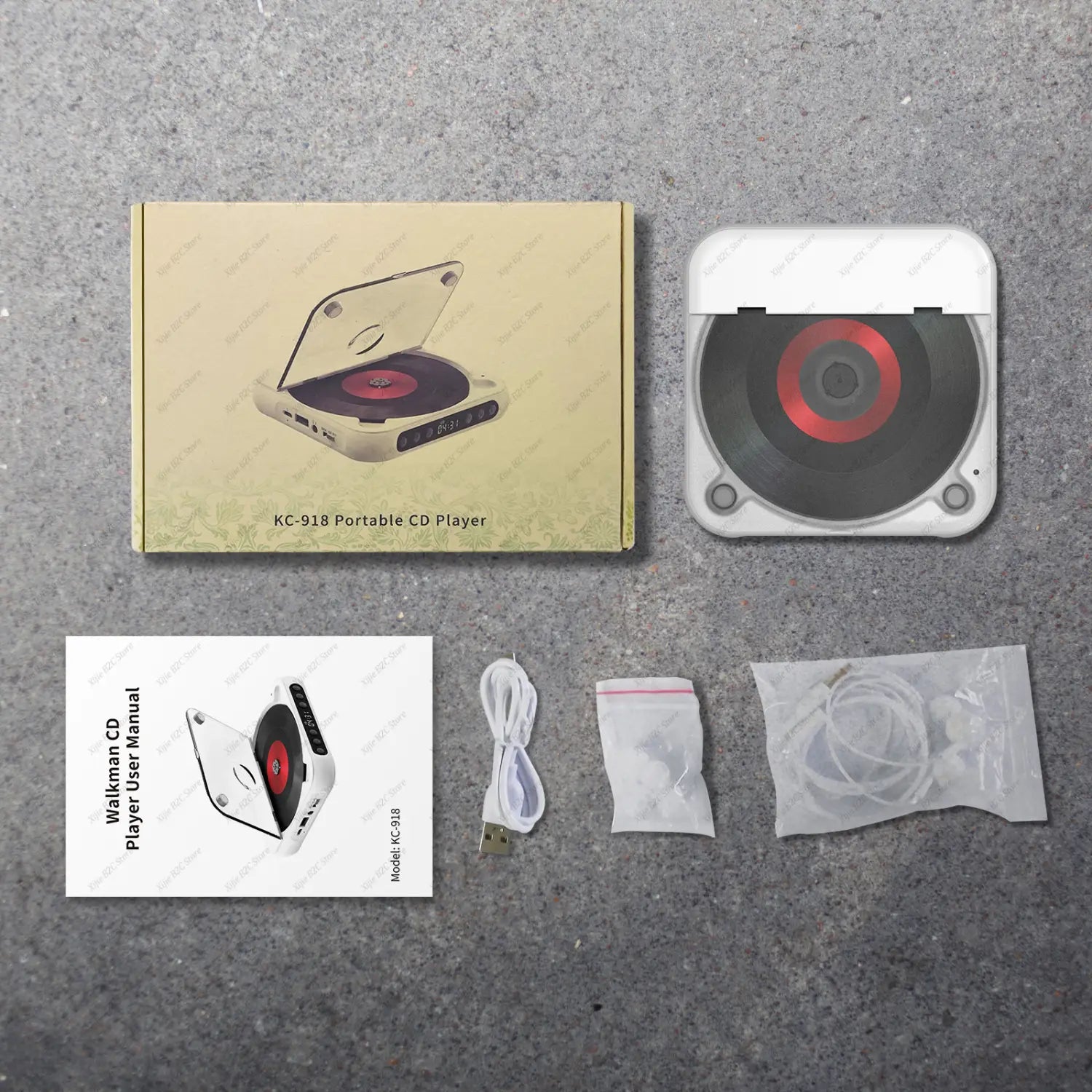 Portable CD Player Bluetooth Speaker Stereo CD Players LED Screen Wall Mountable CD Music Player with IR Remote Control FM Radio