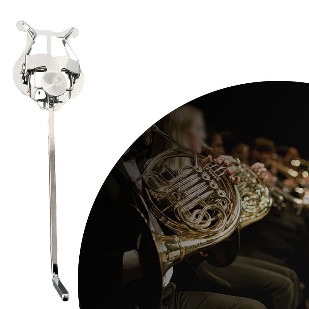 Portable Metal Trumpet Marching Lyre Clamp On Stand Lightweight Clamp-on Lyre Clamp Sheet Music Clip Stand Instrument Holder