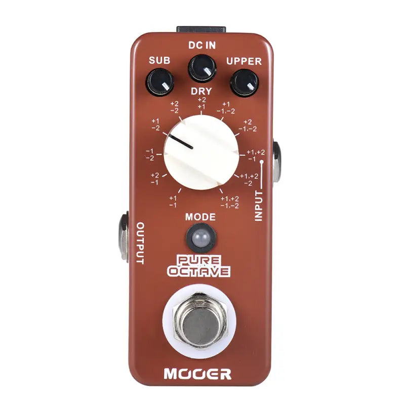 MOOER PURE OCTAVE Mini Octave Guitar Effect Pedal 11 Octave Modes True Bypass Full Metal Shell