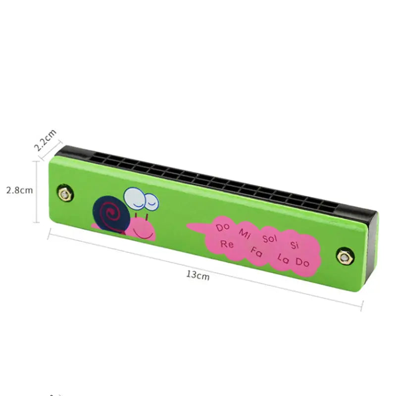 New 16 Holes Children Wooden Harmonica Musical Instrument Toys Music Teaching Aids Puzzle Early Education Kindergarten Beginners