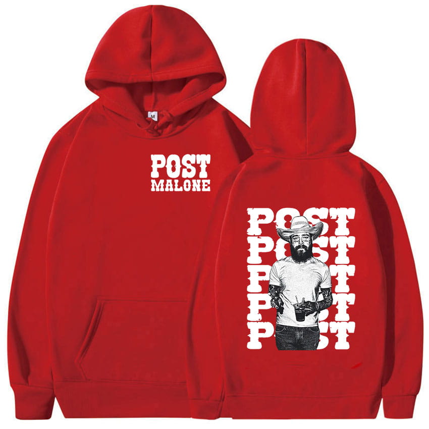 Rapper P-Posts M-Malones Graphic Hoodie Men’s Hip Hop Retro Pullover Sweatshirt Man Casual Fashion Oversized Hoodies Streetwear