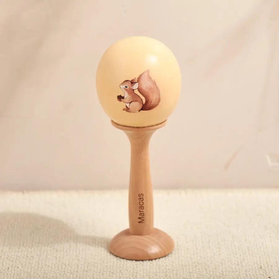 Baby Musical Toys Wooden Bear Rattle Bell Drum Xylophone Percussion Early Educational Instrument Playthings for Toddlers Kids