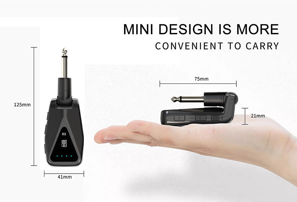 Hot Music Production Equipment Studio UHF Wireless Microphone With Rechargeable Wireless Mic Set Guitar Transmitter