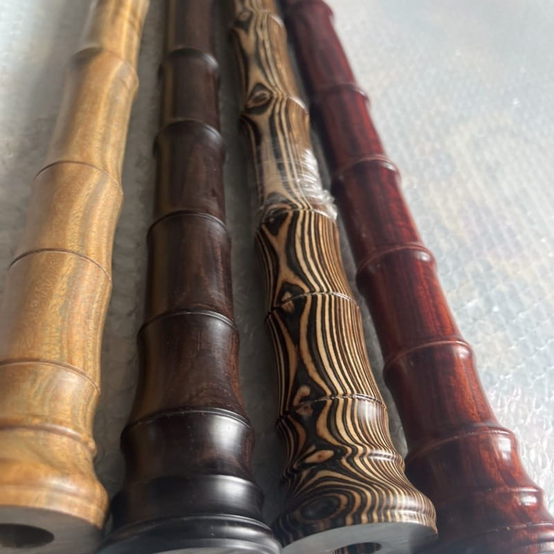 G Key Wooden Xiao Blank Semi Finished Product Xiao Handmade DIY Chinese Vertical Bamboo Flute Tradition Musical Instruments