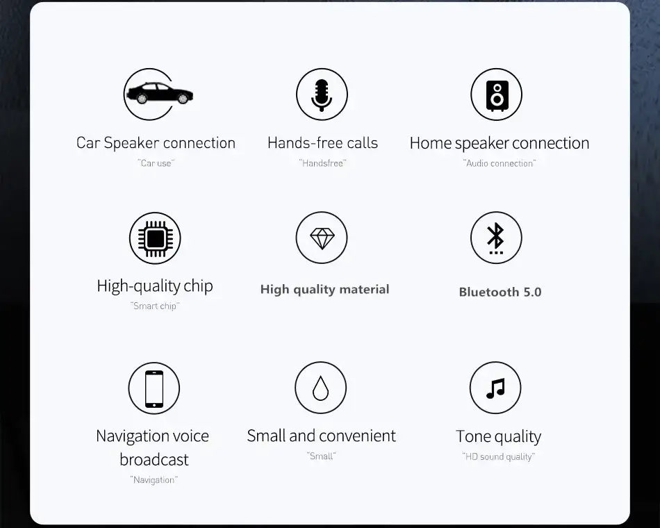 VIKEFON Bluetooth 5.0 Audio Receiver Cable Transform USB Receiver Dongle 3.5mm AUX Jack Wireless Car Music Adapter Cable