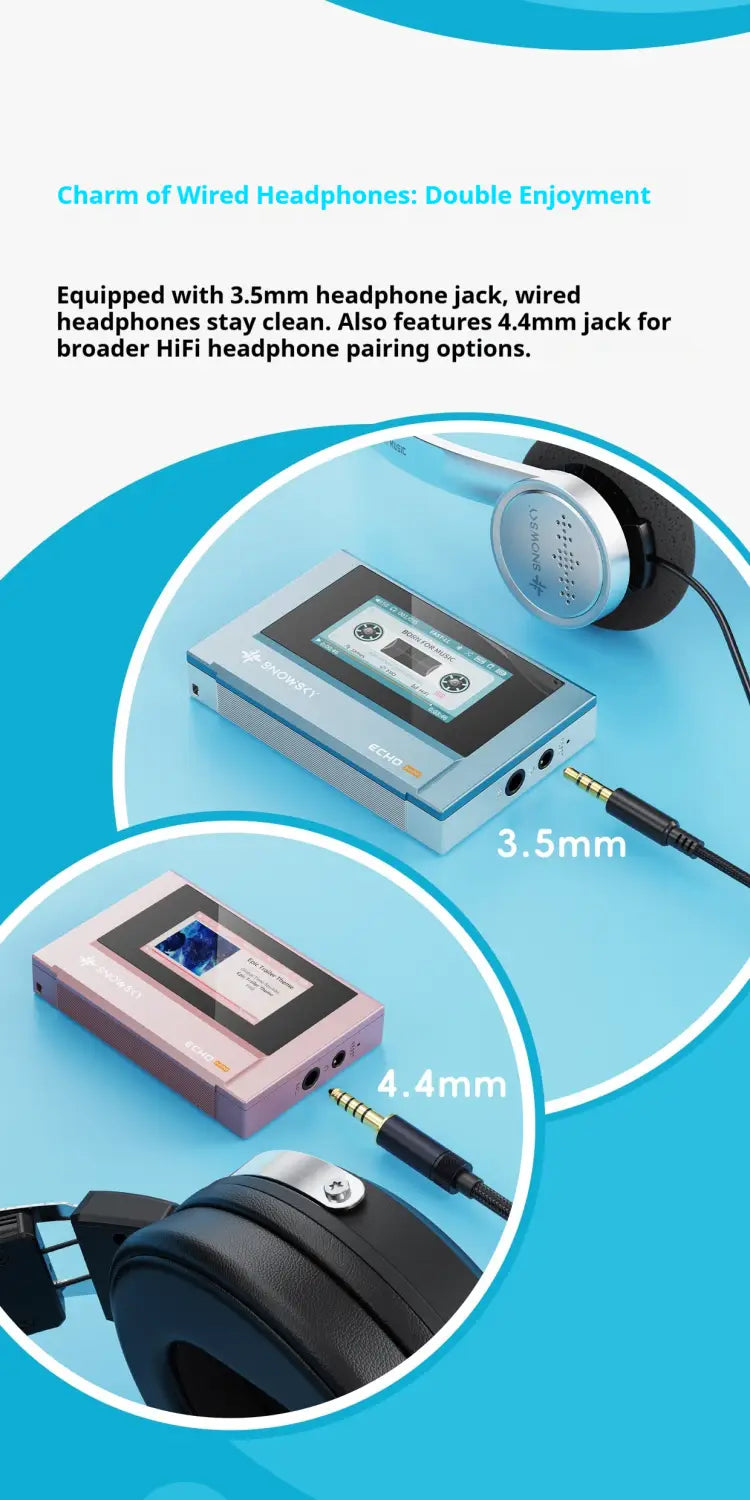 Fiio Snowsky Echo Mini Wireless Bluetooth Mp3 Mini Walkman 8GB Custom Support Dsd Retro Portable Bluetooth Player Music Gift Man