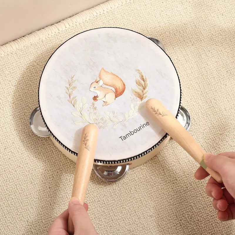 Baby Rattle Toy 0-12 Months Musical Instrument Wooden Montessori Toys Cartoon Animal Xylophone Baby Educational Toy Kid‘s Gift
