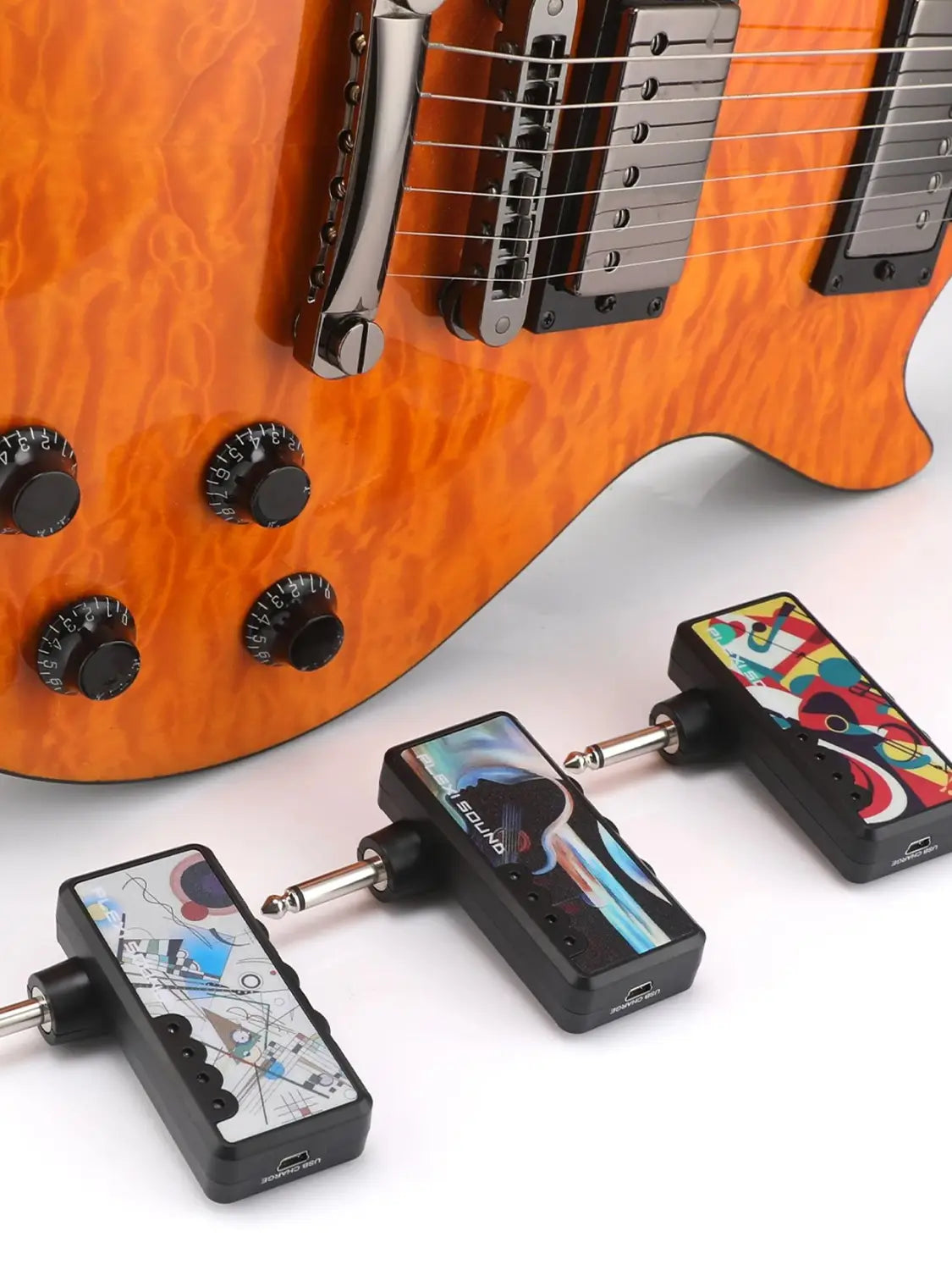Electric Guitar Amplifier Headphone Amp,Portable Heavy Metal USB Rechargeable Battery Mini Pocket Headphone Amplifier for Guitar