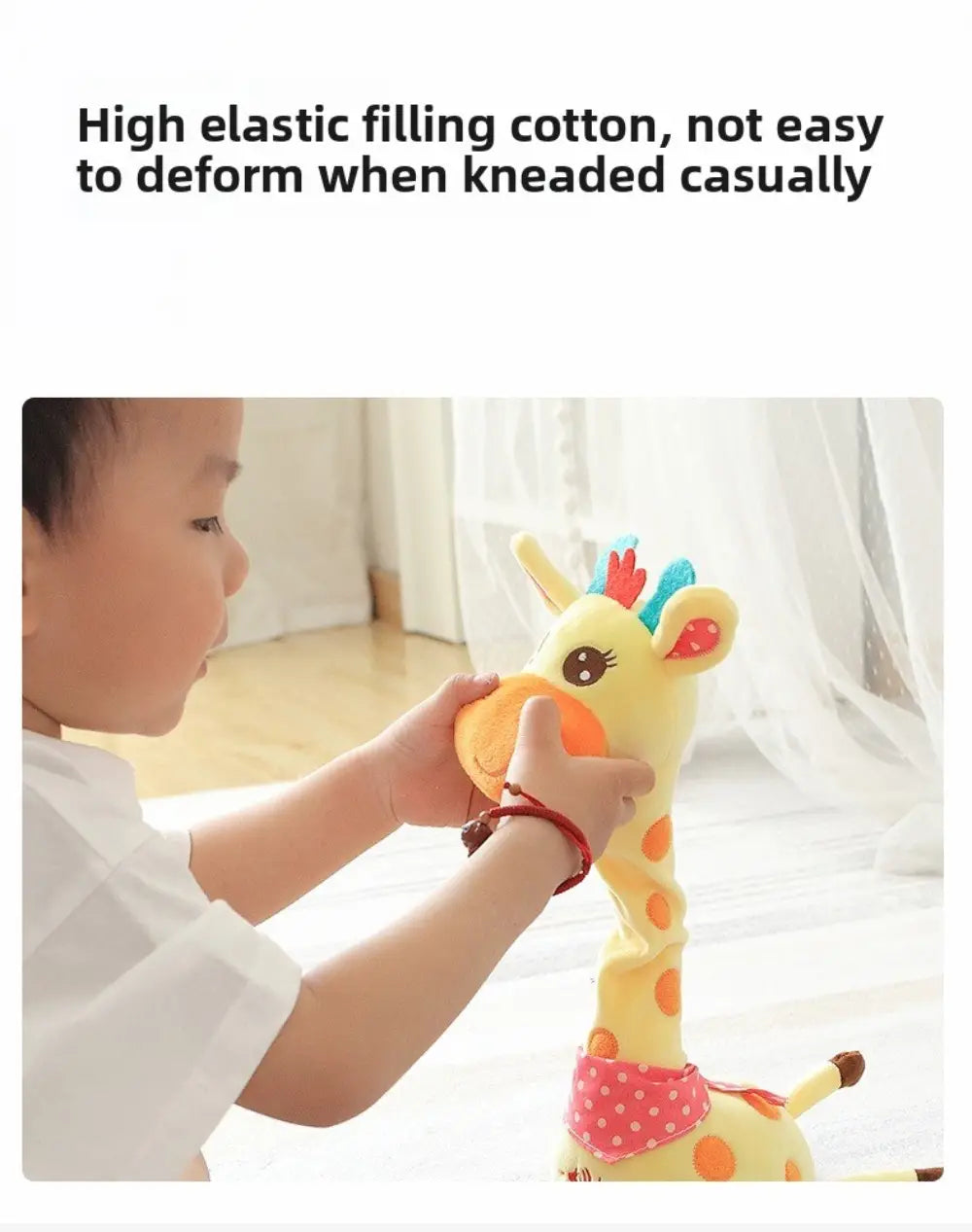 Repeating What You Say Dancing Talking Giraffe Toy with 10 Songs Glowing Swaying Dancing Giraffe Adjustable Volume Musical