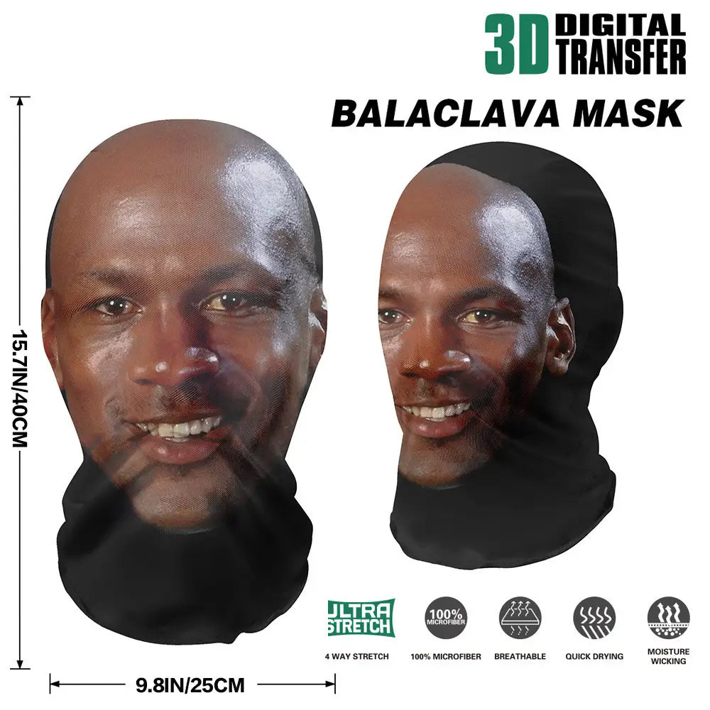 3D Printed Puff Daddy Mask Elastic Mesh Full Face Mask for Men Women Cosplay Headwear HipHop Fashion Balaclava Hood Hat Headgear
