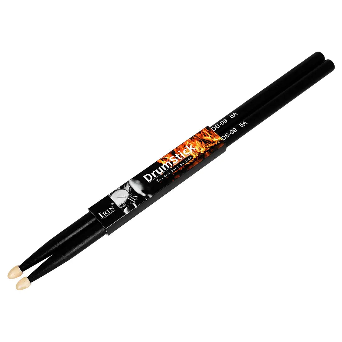 IRIN Drumstick Jazz Drum 5A Solid Wood Pair Drum Sticks Percussion Music Instrument Sturdy Maple Black Drum Universal Accessory