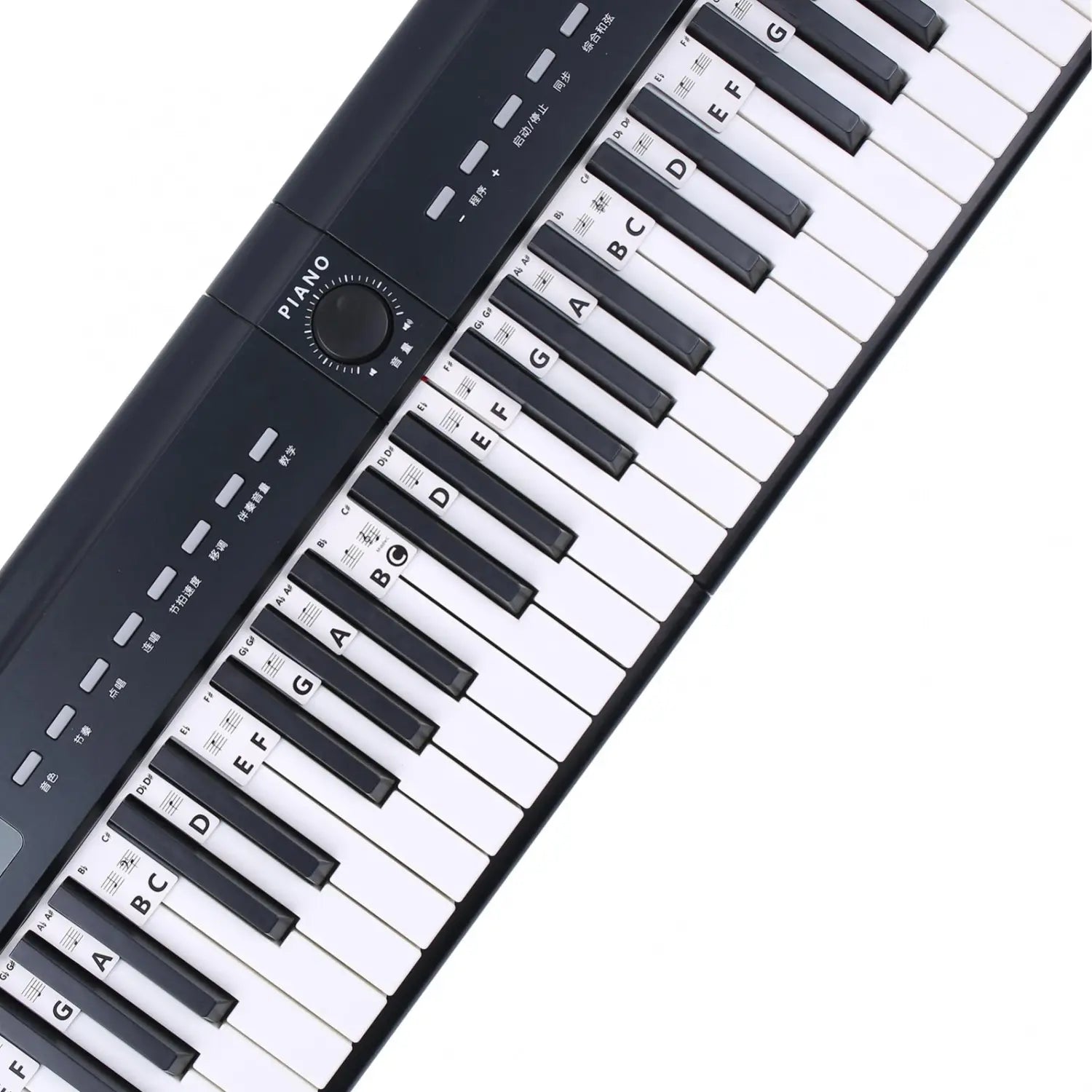 61 88 Keys Piano Keyboard Note Labels Marker Free Paste Overlay Silicone Strips Piano Guide for Beginners Kids Practice Sticker