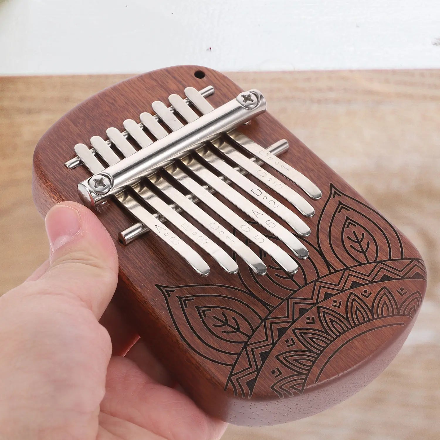 8 Keys Mini Kalimba Thumb Piano For Beginners Kids Adults Portable Finger Piano Wooden Musical Instrument Home School Camping