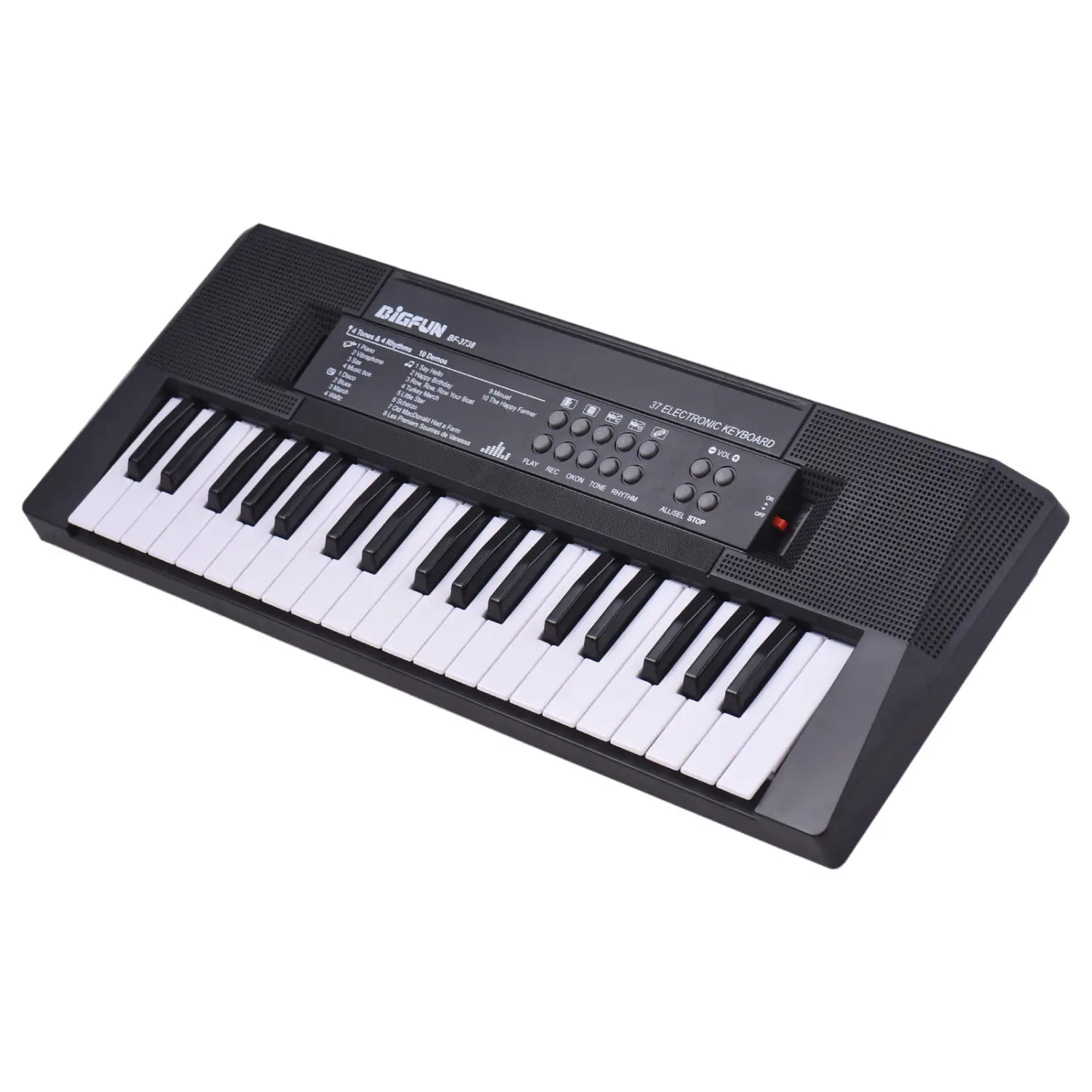 37 Key Electronic Keyboard Piano 4 Tones 4 Rhythms 10 Demos 5 Percussions Single Speaker Musical Instrument for Beginners
