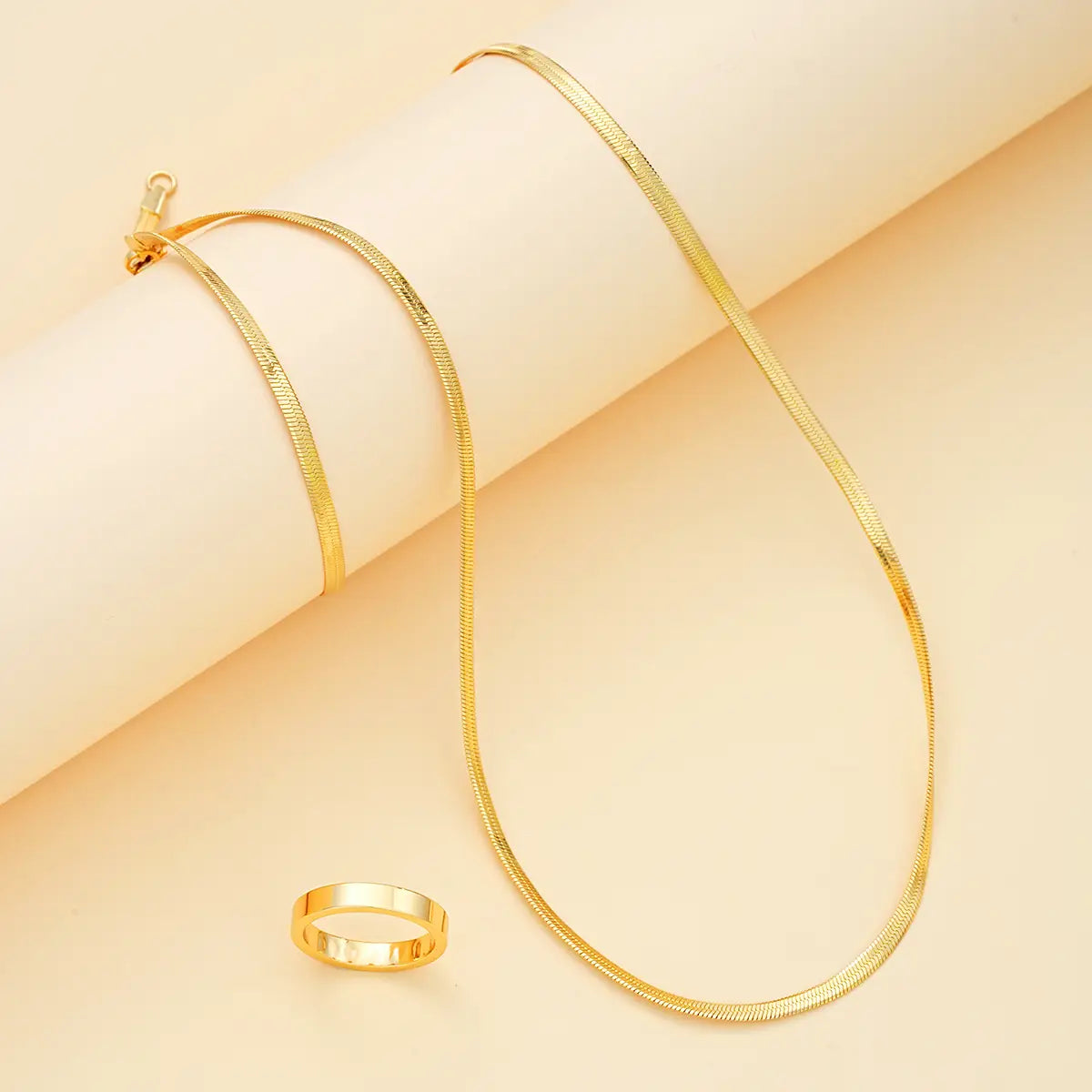 3pcs Fashion Hip Hop Stainless Steel Jewelry Set Men’s Minimalist Necklace Bracelet Ring Set Perfect Gift for Hip Hop Fans 2024