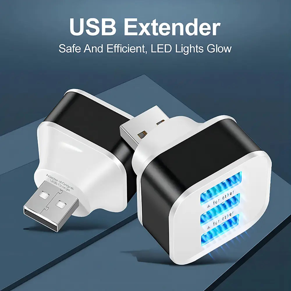 3 Port USB Extender USB2.0 HUB Quick Charge USB Splitter Multiple Interface Car USB Expander Phone Tablet Laptop Charger Adapter