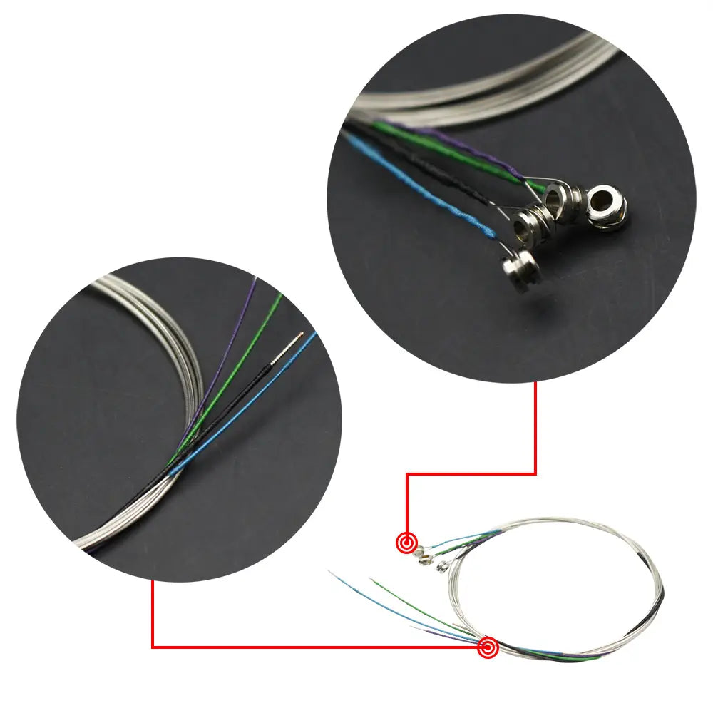 Professional Violin Strings (E-A-D-G) Nickel Silver Wound for 4/4 3/4 1/2 1/4 Violin Musical Instrument Parts & Accessories