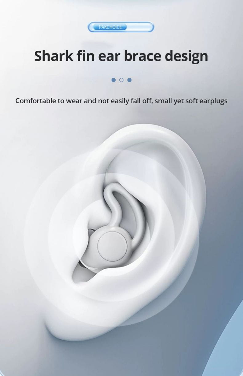 Soundproof Earplugs Three Layer White Silicone Earplugs Waterproof Swimming Earplugs Sleep Noise Reduction