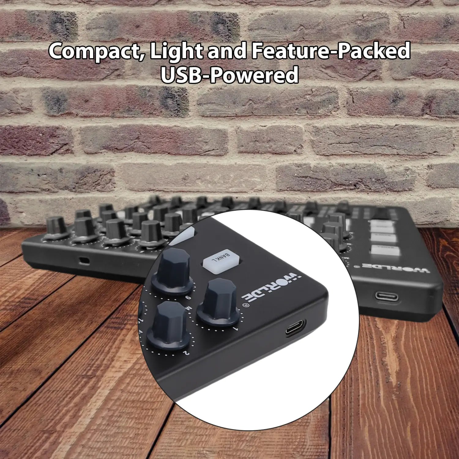 【New】MIDI Keyboard Controller Portable MIDI Controller Music Creation Tool Control Knobs Push Sliders Buttons for Arrangement