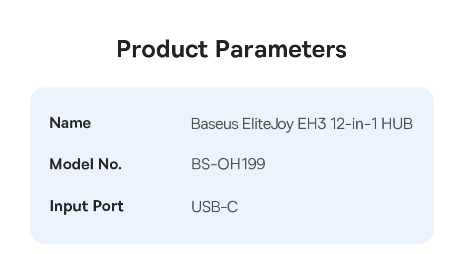 Baseus EH3 12-in-1 USB C Hub HDMI DP 4K 60Hz Triple Display 3.2 for MacBook Laptop PD 100W Type C HUB with Stand Docking Station