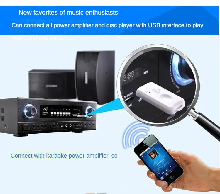 USB Bluetooth-Compatible Stereo Music Receiver Wireless Audio Adapter Music Speaker Receiver Adapter For Speaker For Phone Car