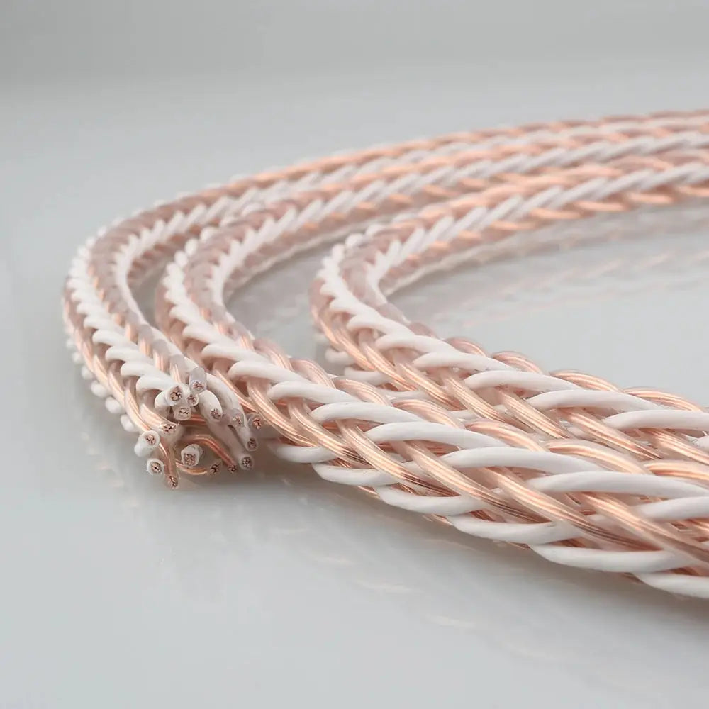 Per Meter HIFI 8TC 7N OCC Pure Copper Speaker Cable Hi-End Audio Speaker Wire Loudspeaker Cable