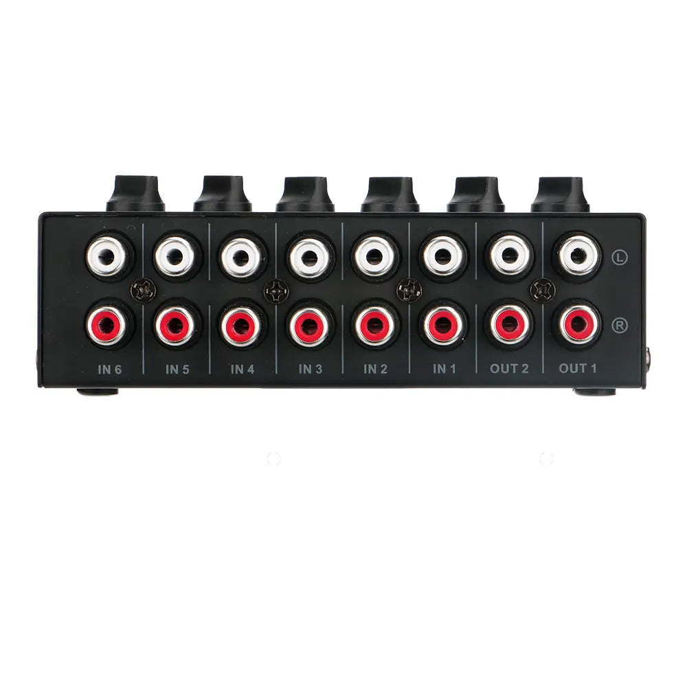 4 6 Channels Stereo Passive Mixer Audio Mixer Portable Sound Mixer RCA Input Ultra Low Noise for Live Studio CD Players