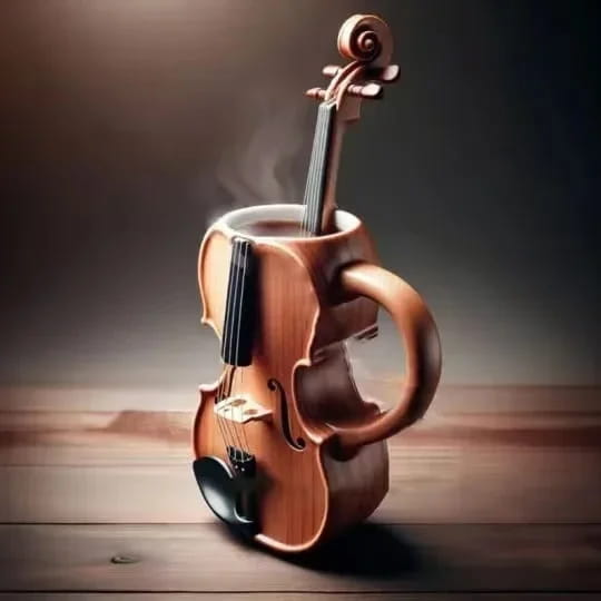 Musical Instrument Coffee Mug Novelty Music Note Design For Office Desk Table Decor For Music Lovers Musicians Birthday Gift