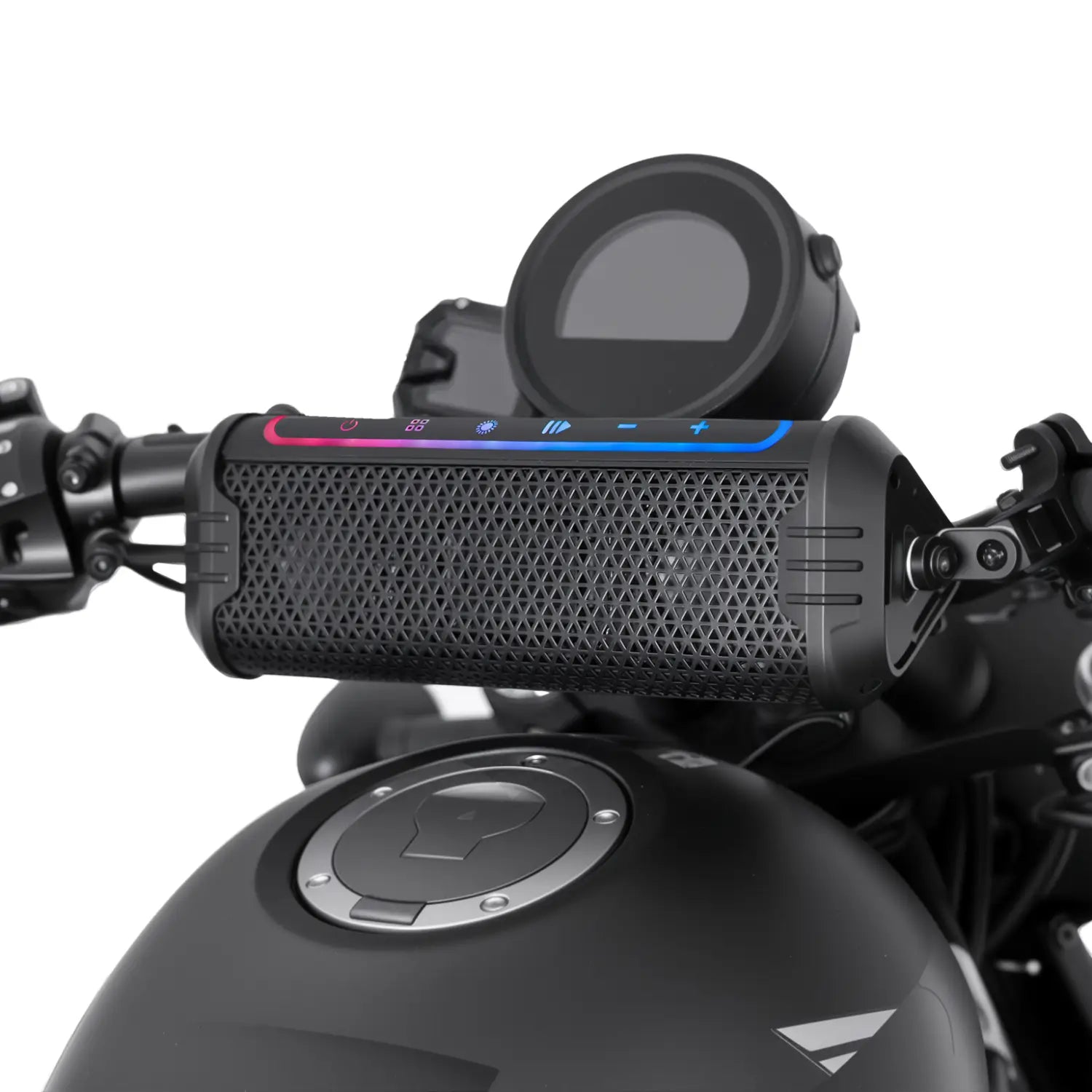 Motorcycle Speaker Waterproof USB AUX Music Player LED Ambient Lighting for 7/8-1.25 Handlebar ATV UTV Accessories Equipments
