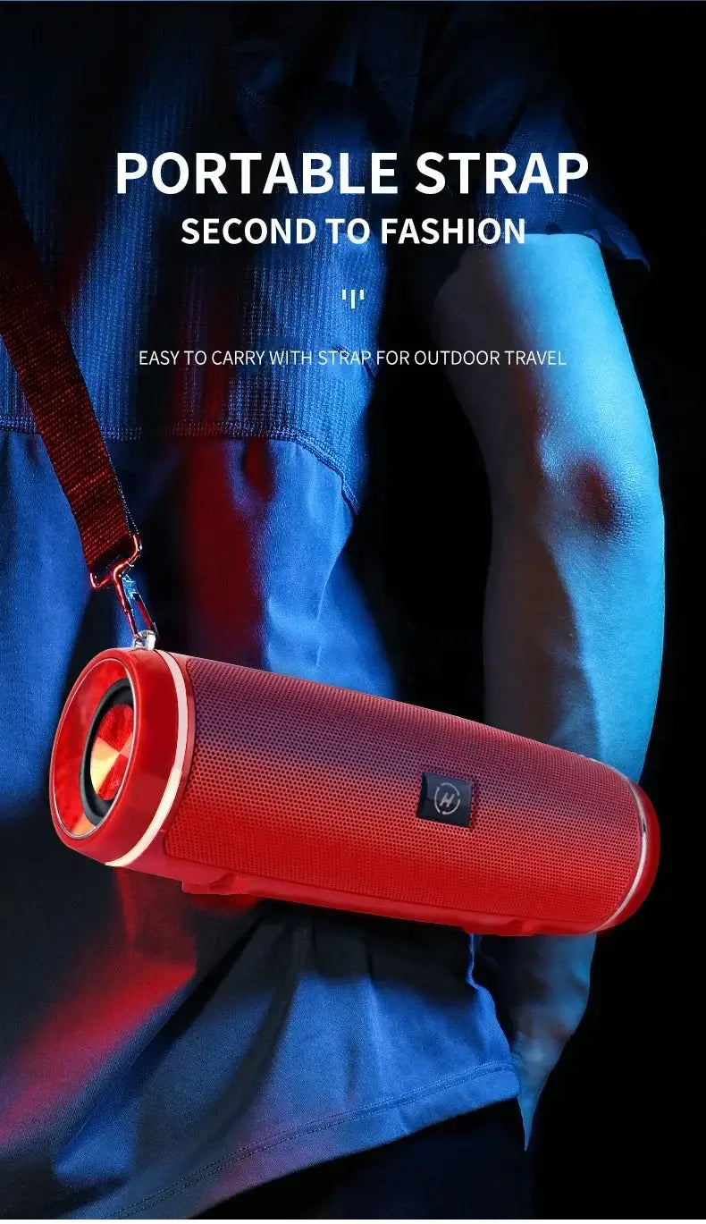 Portable outdoor stereo subwoofer 200W high-power MINI 2 wireless Bluetooth speaker supports TWS/FM/Voice Prom 3D surround sound