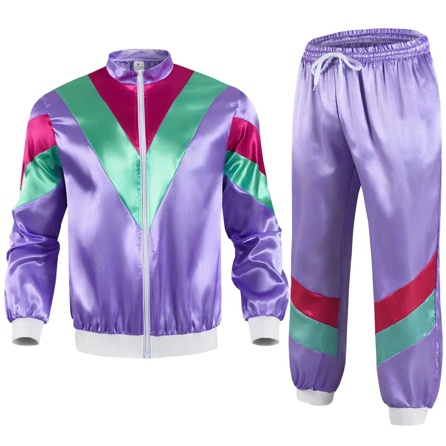 Men’s 80s Tracksuit Vintage Hip Hop Windbreaker 80s Disco Tracksuit 90s Shell Suit outfits
