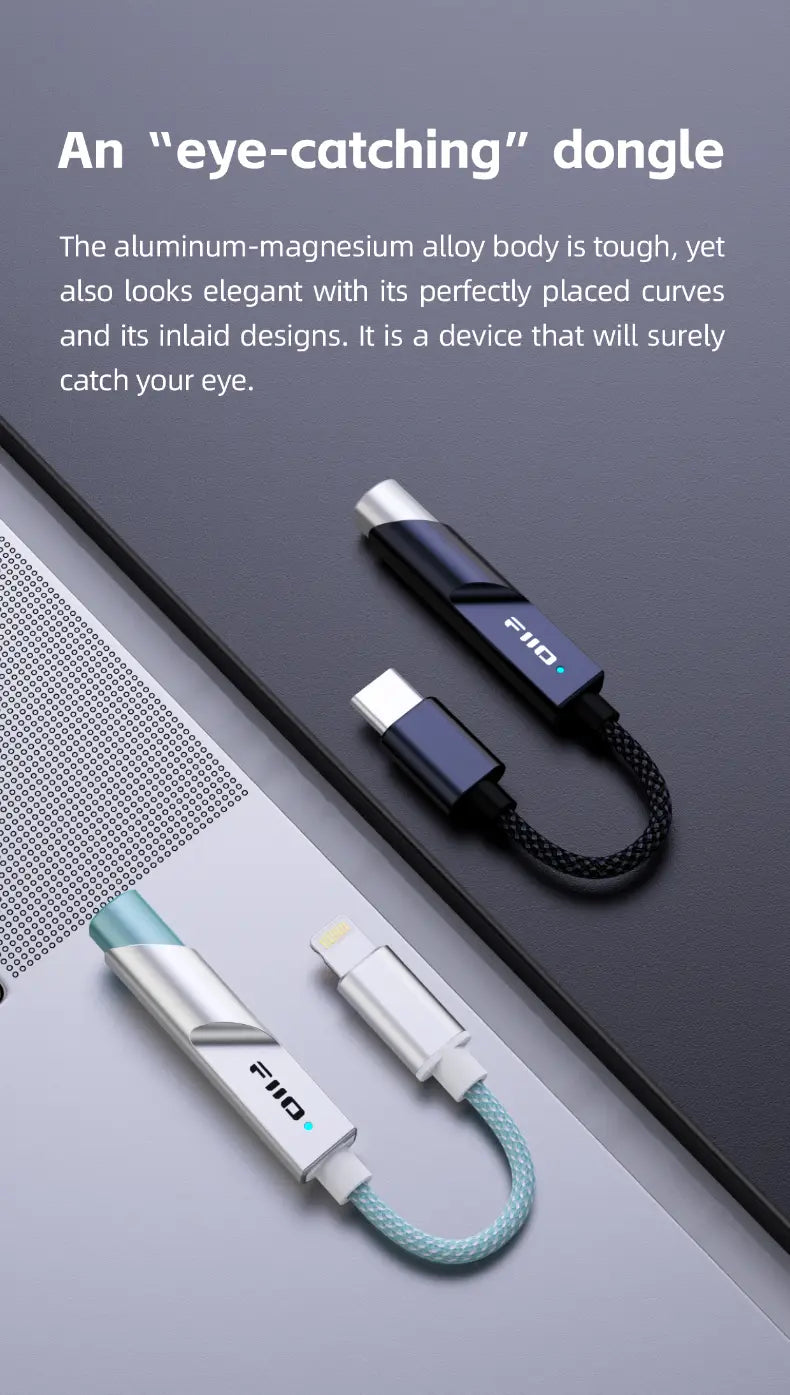 FiiO JadeAudio KA11 USB DAC Amplifier Hi-Res Audio Type-C to 3.5mm Adapter USB Dongle DSD256 for Android Phones