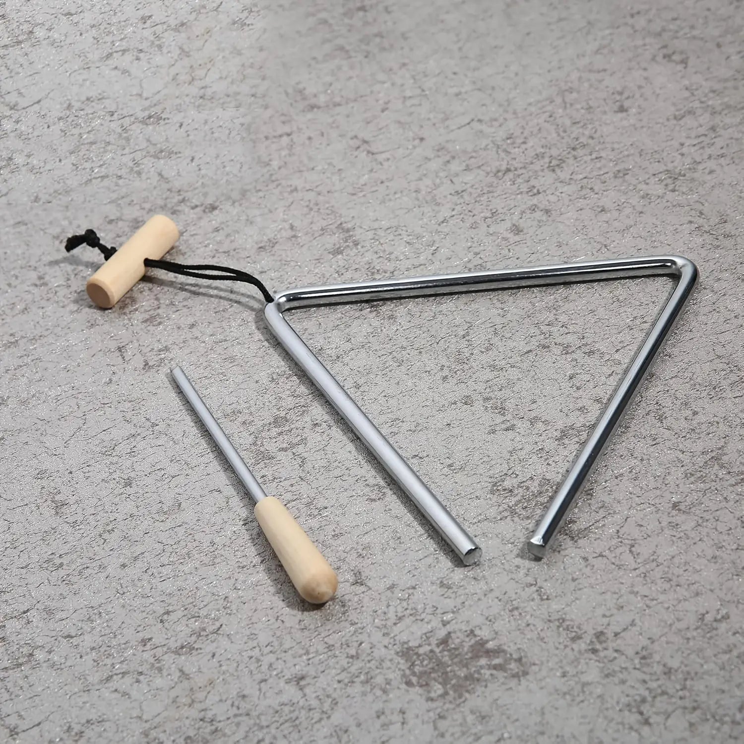 1pc Professional Triangle Instrument Set Fun Percussion Musical Tool with Beater | Handheld Design for Music Performance