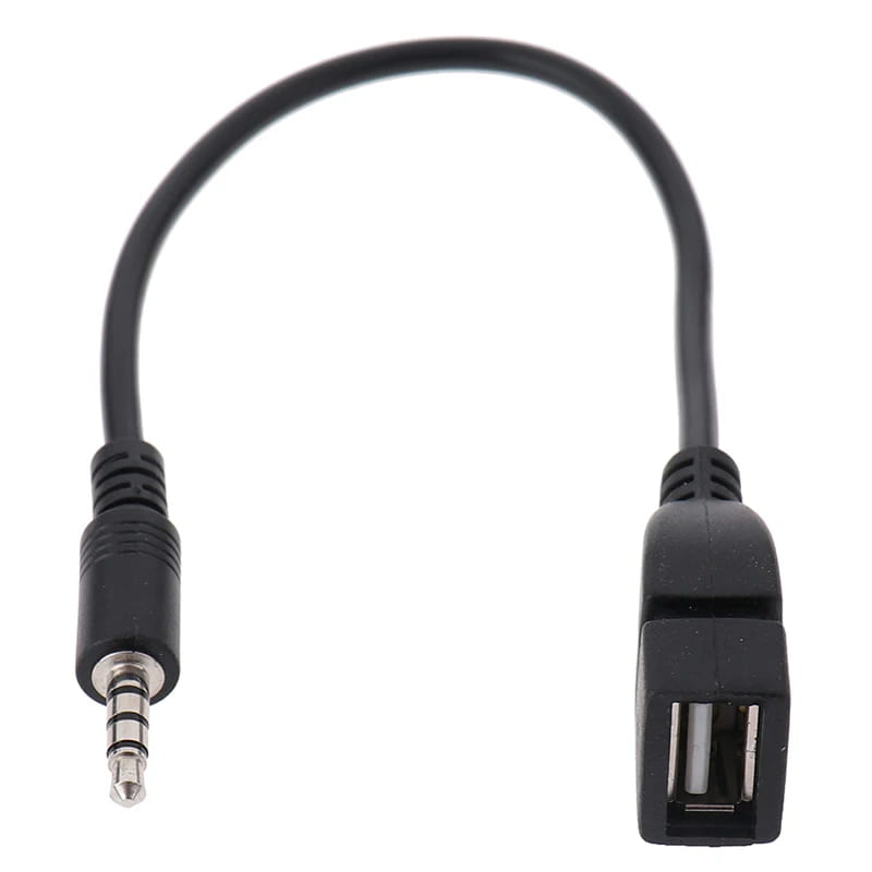 3.5mm Black Car AUX Audio Cable To USB Audio Cable Car Electronics for Play Music Car Audio Cable USB Headphone Converter