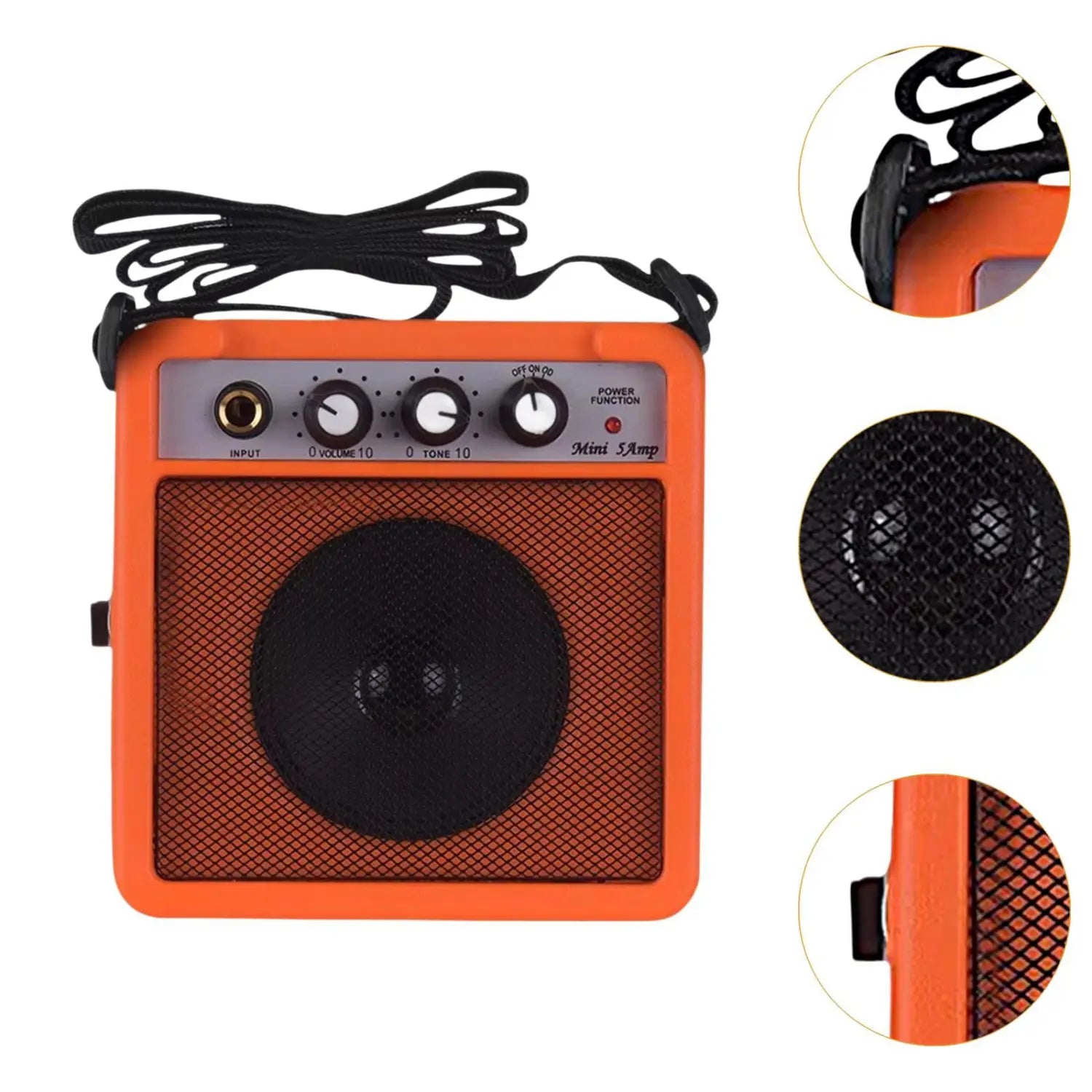 Mini Guitar Amplifier 5W Small Speaker with Volume Control for Electric Guitar and Musical Instruments