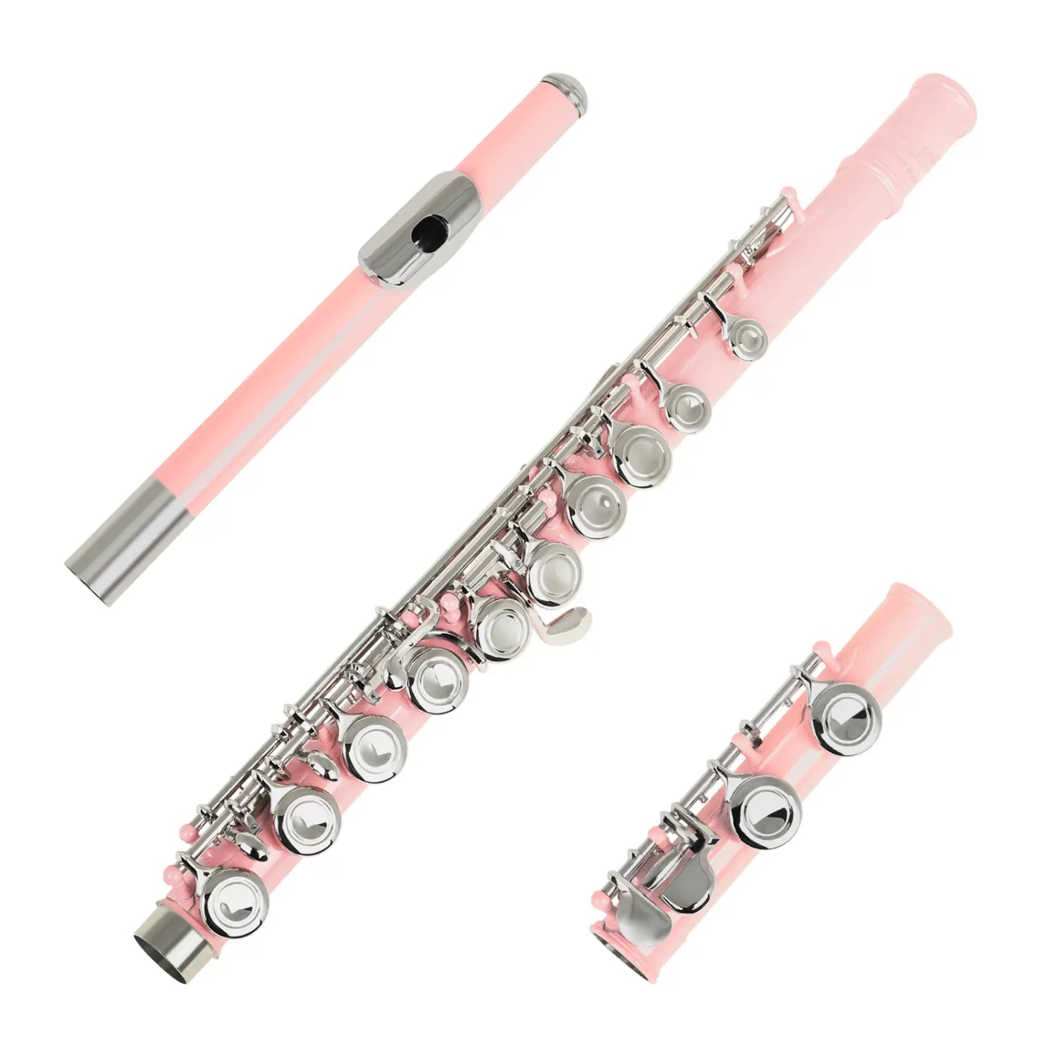 SLADE 16 Closed Open Holes C Key Flute Musical Instrument Concert Flute Silver Plated Professional Transverse Flute With E key