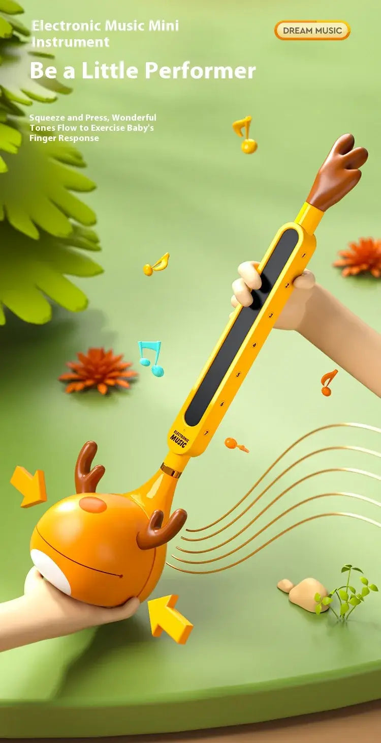Otamatone Electronic Musical Instrument Portable Synthesizer Toy Deer & Whale Tadpole Piano Music Maker for Kids Beginners Gift