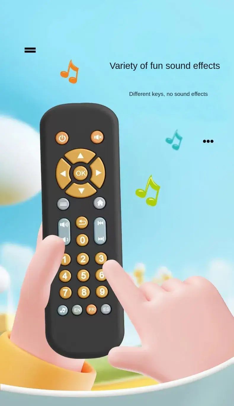 Infant Simulation TV Remote Control Toys with Music and Light Musical Baby Toy Sensory Remote Kids Baby Toys for 1 2 3 Years Old