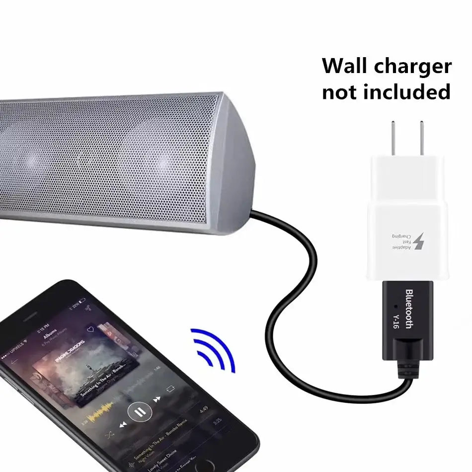 VIKEFON Bluetooth 5.0 Audio Receiver Cable Transform USB Receiver Dongle 3.5mm AUX Jack Wireless Car Music Adapter Cable