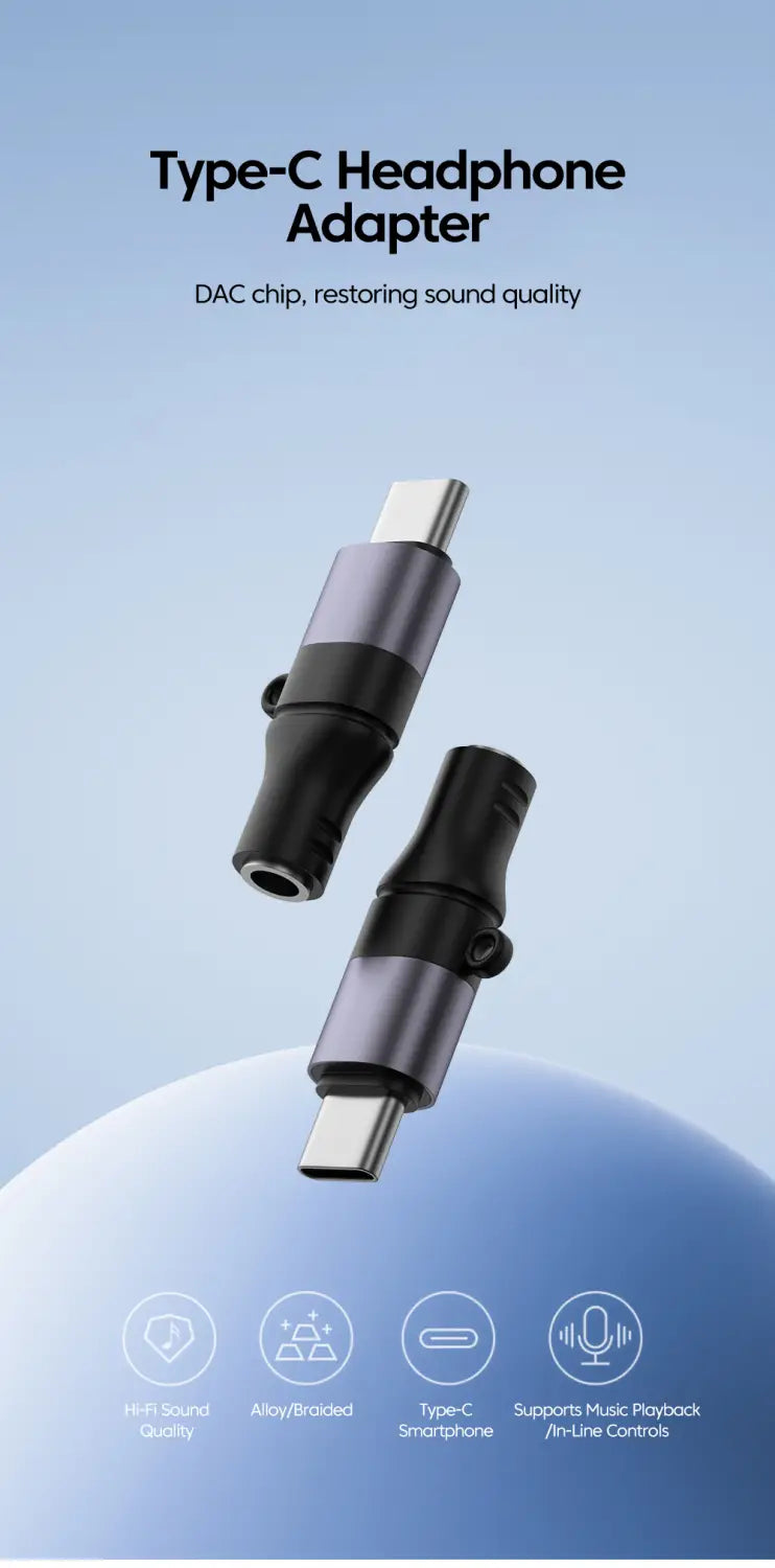 Mini USB Type C 3.5 Jack Earphone Adapter USB C to 3.5mm Headphones AUX Audio Adapter For iPhone 17 16 15 Samsung Huawei Xiaomi