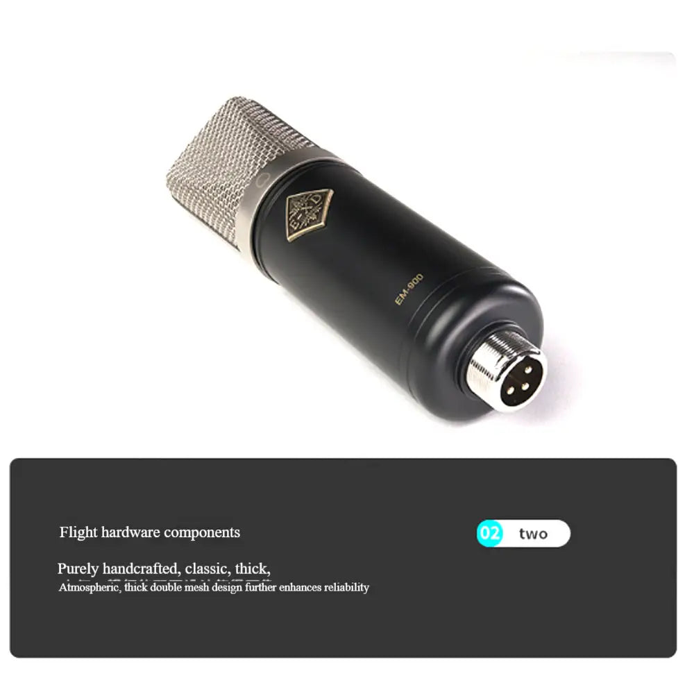 The New EXD EM900 professional condenser microphone is used in studios/recording studios/sound card live streaming /tiktok