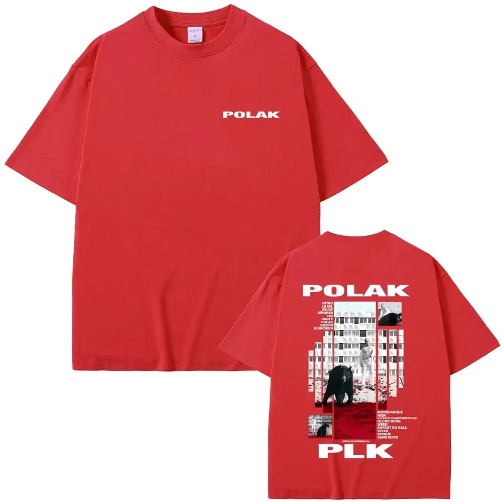 Rapper Plk Polak Graphic 100% Cotton T-shirt Unisex Hip Hop Fashion Short Sleeve Men’s Casual Retro Streetwear Top