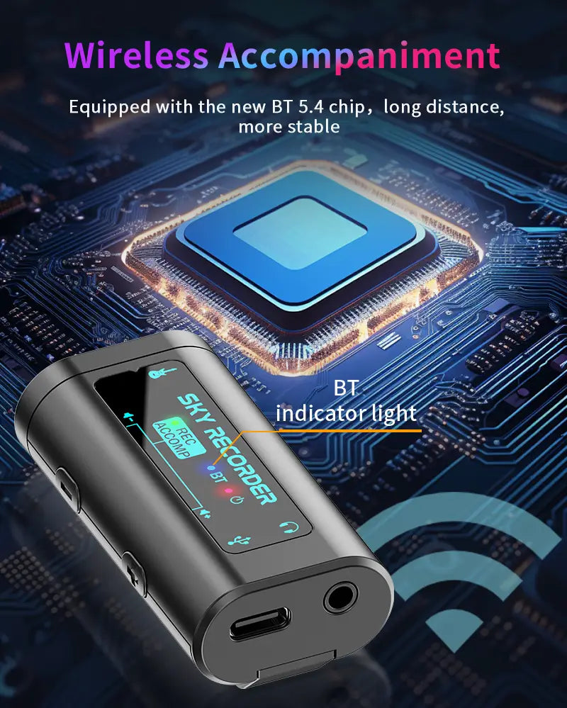 Portable HD Audio Interface - USB-C Multi-System Compatible for Guitar Recording & Streaming